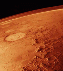 Clouds on the Limb of Mars
