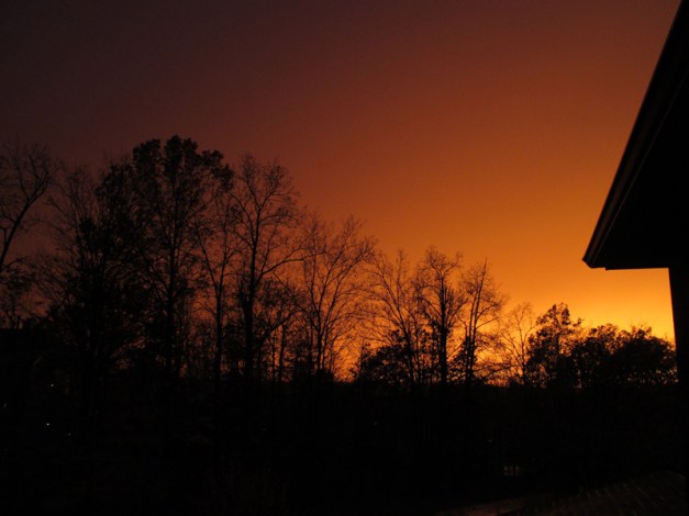 Sunset #0744 Photo: Vivid orange sunset. Photo by James Guilford.