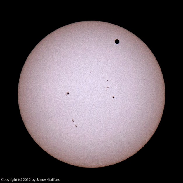 Photo: Transit of Venus. Photo by James Guilford