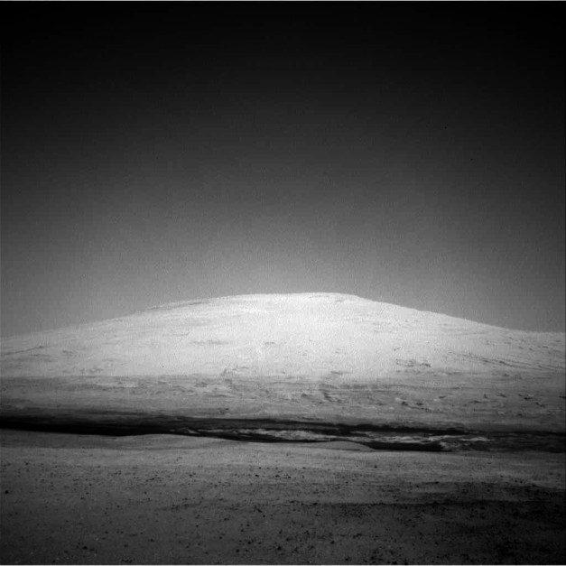 Photo: Processed image from Curiosity rover Sol 12. Credit: NASA/JPL
