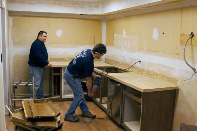 Photo: Kitchen demolition.