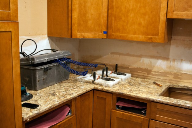 Photo: Countertop installation. Photo by James Guilford.