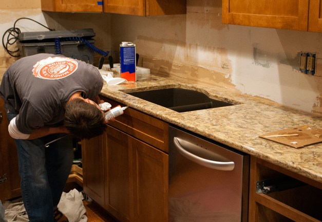 Photo: Countertop installation. Photo by James Guilford.