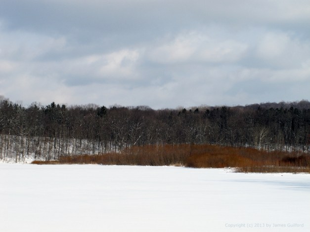 Photo: Winter landscape at Hinckley Lake, Ohio. Photo by James Guilford.