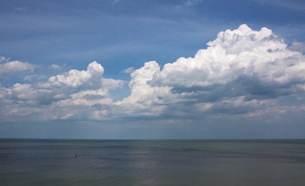 Photo: Clouds building over Lake Erie. Photo by James Guilford.
