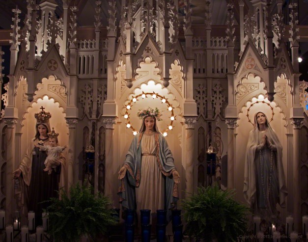 Photo: Three religious statues. Photo by James Guilford.
