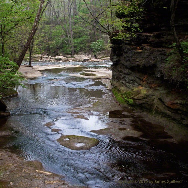 Photo: View along a rocky stream bed. Photo by James Guilford.
