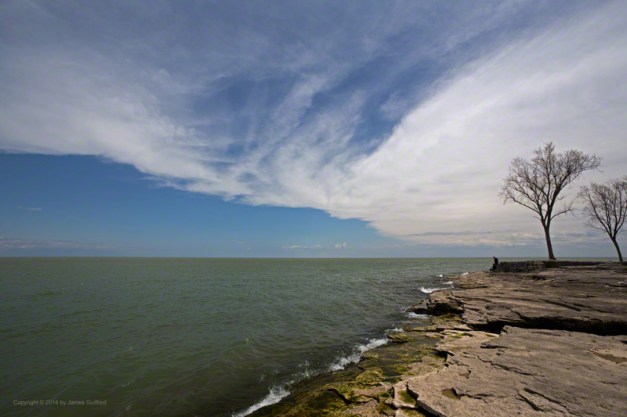 Photo: View off Marblehead of Lake Erie and Dramatic Sky. Photo by James Guilford.