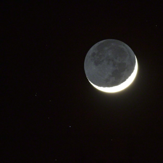 Photo: Crescent Moon and Stars. Photo by James Guilford
