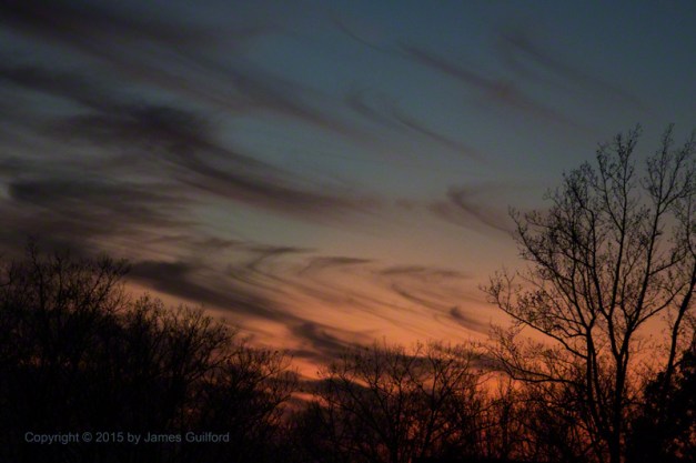 Photo: Cirrus clouds in sunset. Photo by James Guilford
