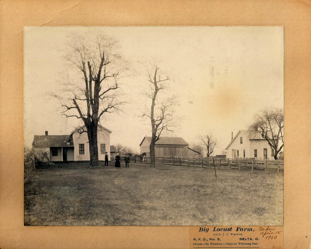 Antique Photo: Big Locust Farm, Delta, Ohio, April 15, 1903