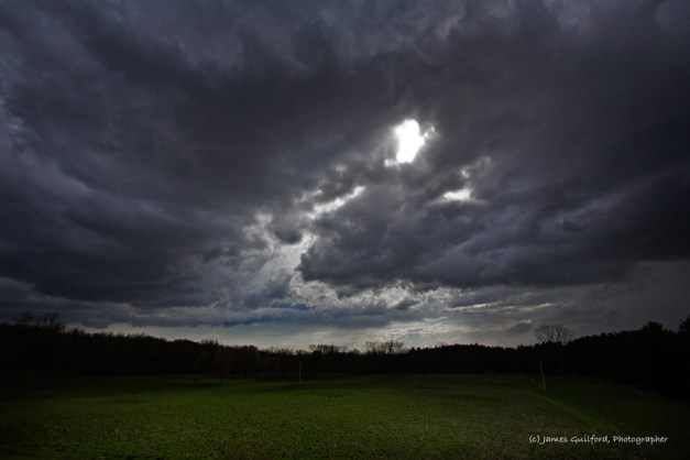Photo: Dramatic clouds roll in accompanying a cold front. Photo by James Guilford.