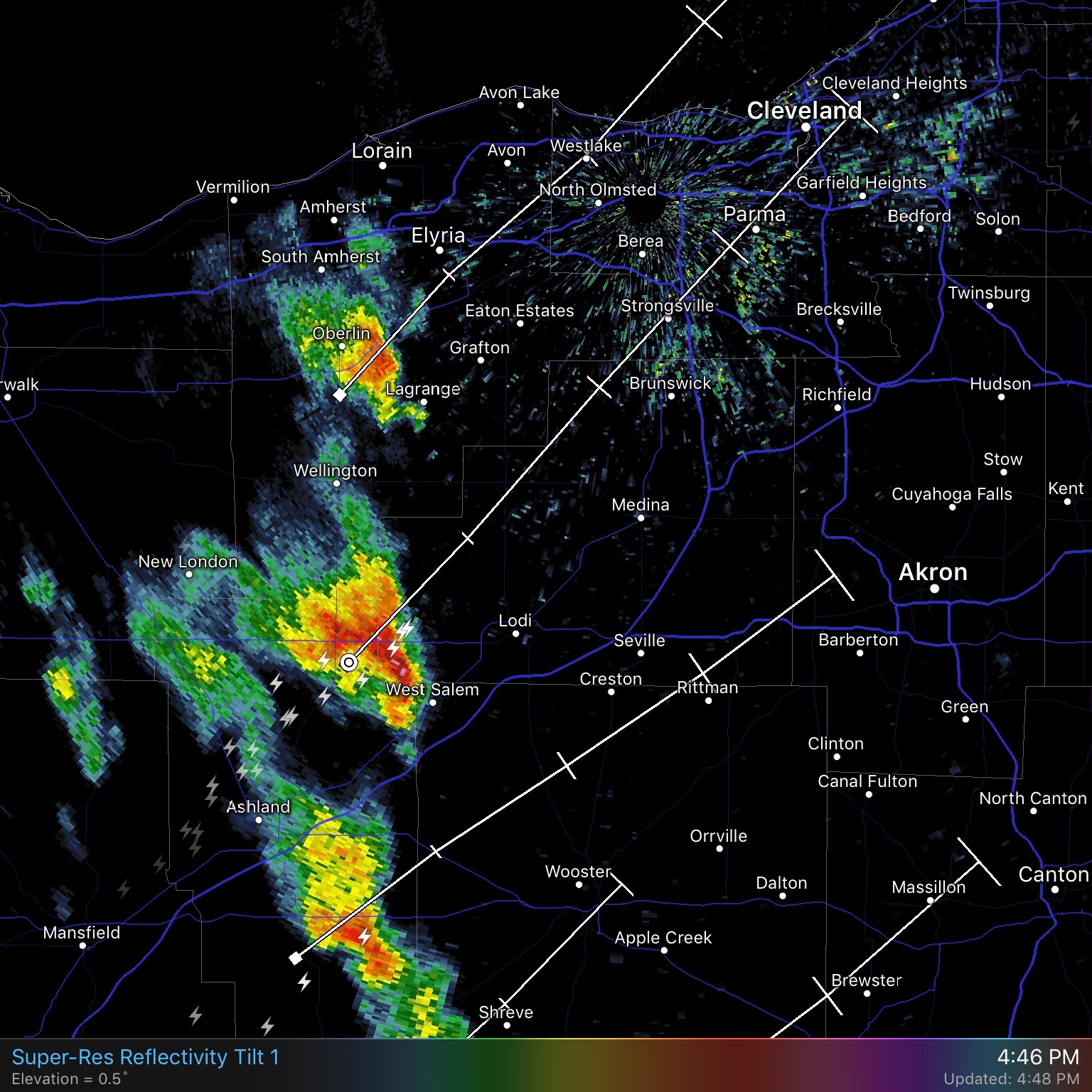 Image: Radar Image of April 27 Storm Activity