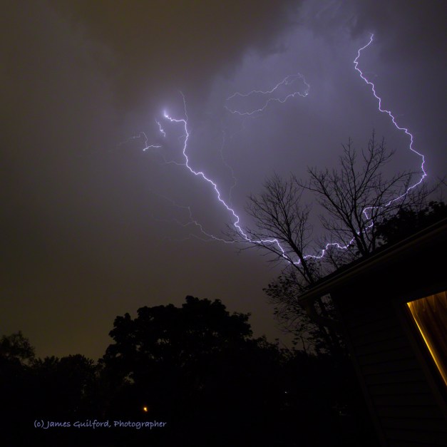 Photo: Unusual shapes of lightning. Photo by James Guilford.
