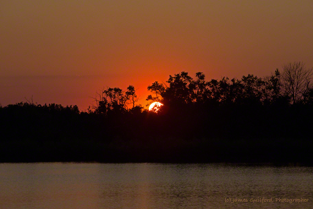 Photo: Orange ball sunset. Photo by James Guilford.