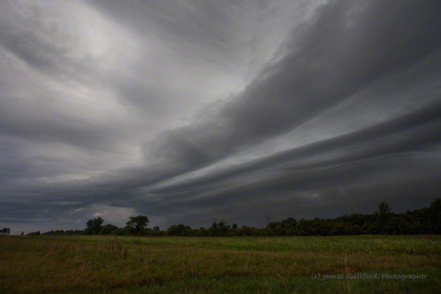 Photo: Complex cloud shapes.  August 19, 2017. Photo by James Guilford.
