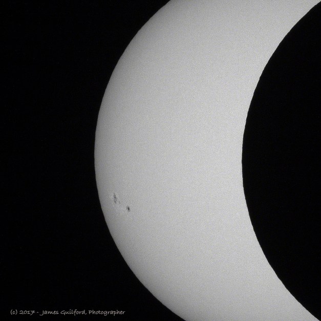Photo: Lunar silhouette shows rough edge.