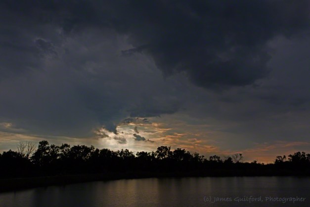 Photo: Storm clouds overhead but light on the horizon.