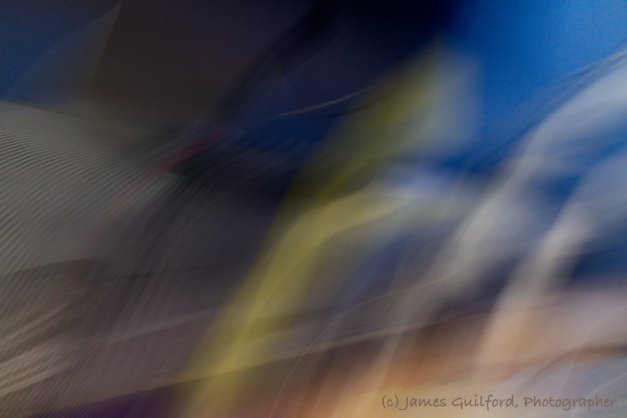 Photo: A swirl of patterns and colors recorded during camera movement. Photo by James Guilford.