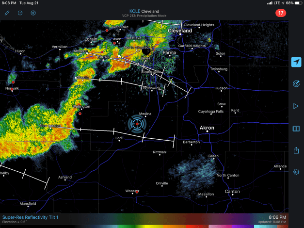 Image: Radar Image of the Approaching Weather