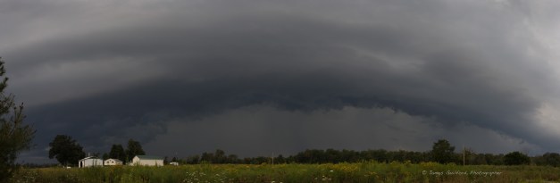 Photo: Shelf cloud panorama.