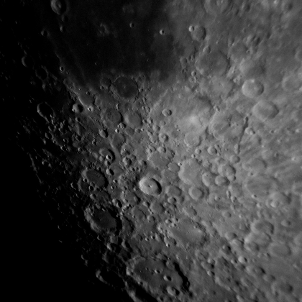 Photo: Crater Tyco, Sea of Clouds to the north. Photo by James Guilford.